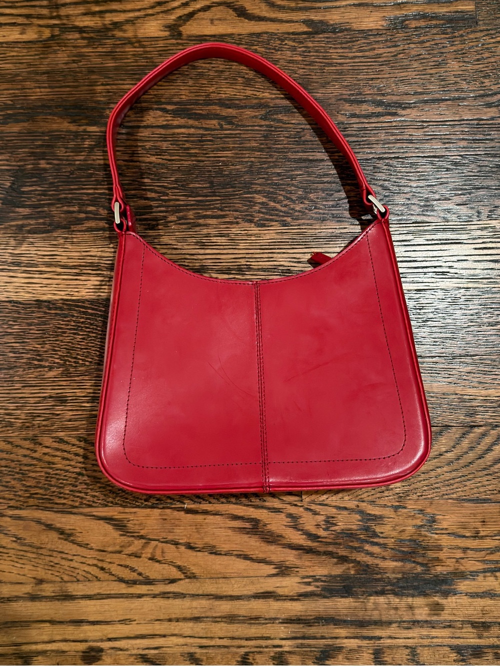 Red Leather Shoulder Bag